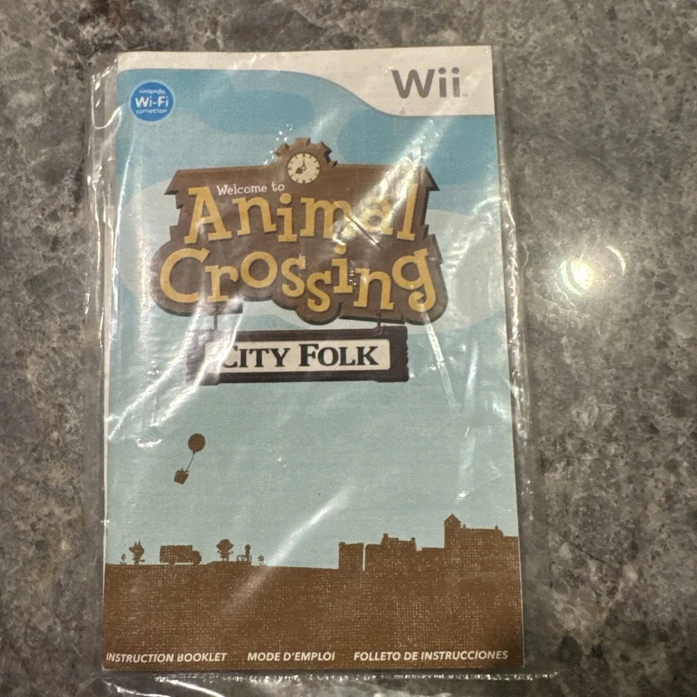 NEW animal crossing city folk wii Manual Only